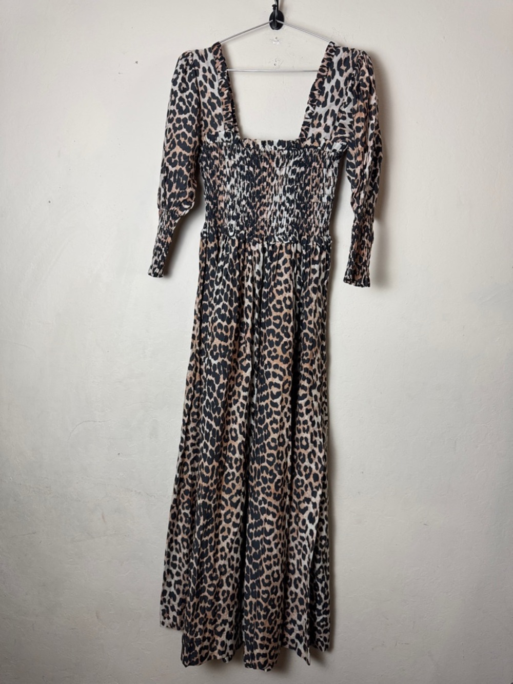 Ganni Cotton Silk Leopard Dress Size 36/ Small - Picture 10 of 10